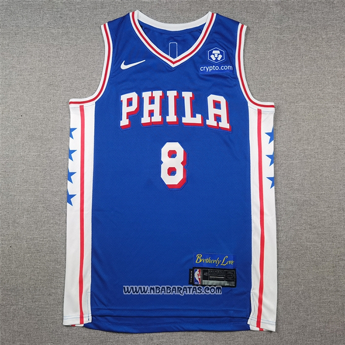 Camiseta Philadelphia 76ers Paul George #8 Icon 2024-25 Azul